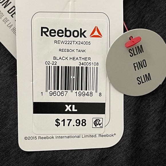 Reebok Women's Tank Top Black Heather Size XL New With Tag - Picture 4 of 8